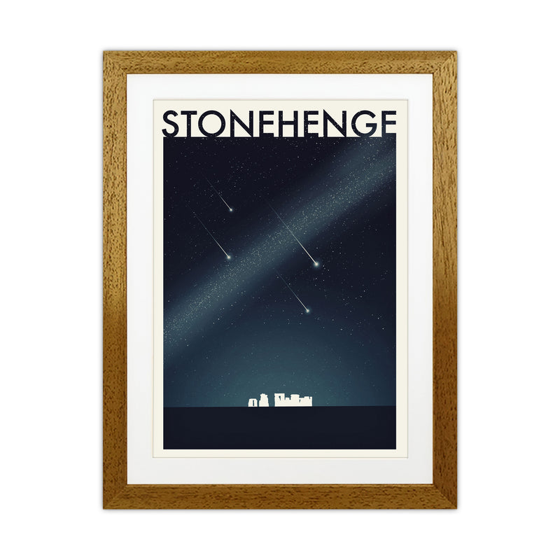 Stonehenge 2 (Night) Travel Art Print by Richard O'Neill Oak Grain