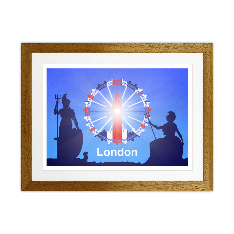 London (Britannia) Travel Art Print by Richard O'Neill Oak Grain