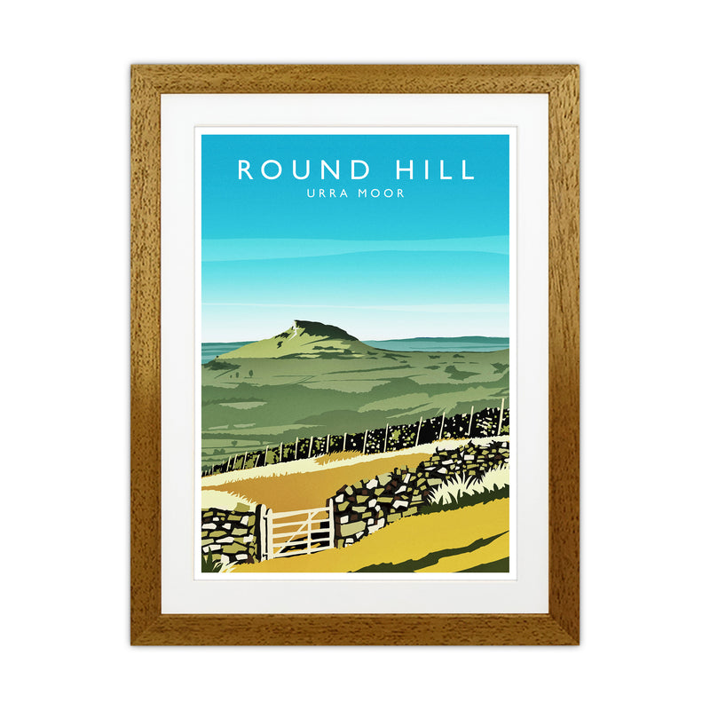 Round Hill Portrait Travel Art Print by Richard O'Neill Oak Grain