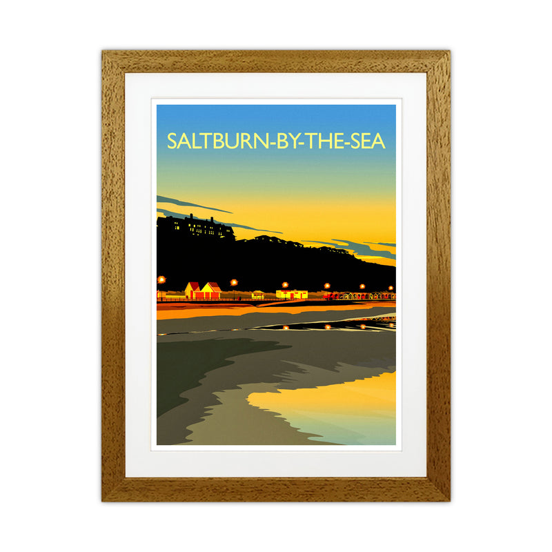Saltburn-By-The-Sea 3 Portrait Travel Art Print by Richard O'Neill Oak Grain