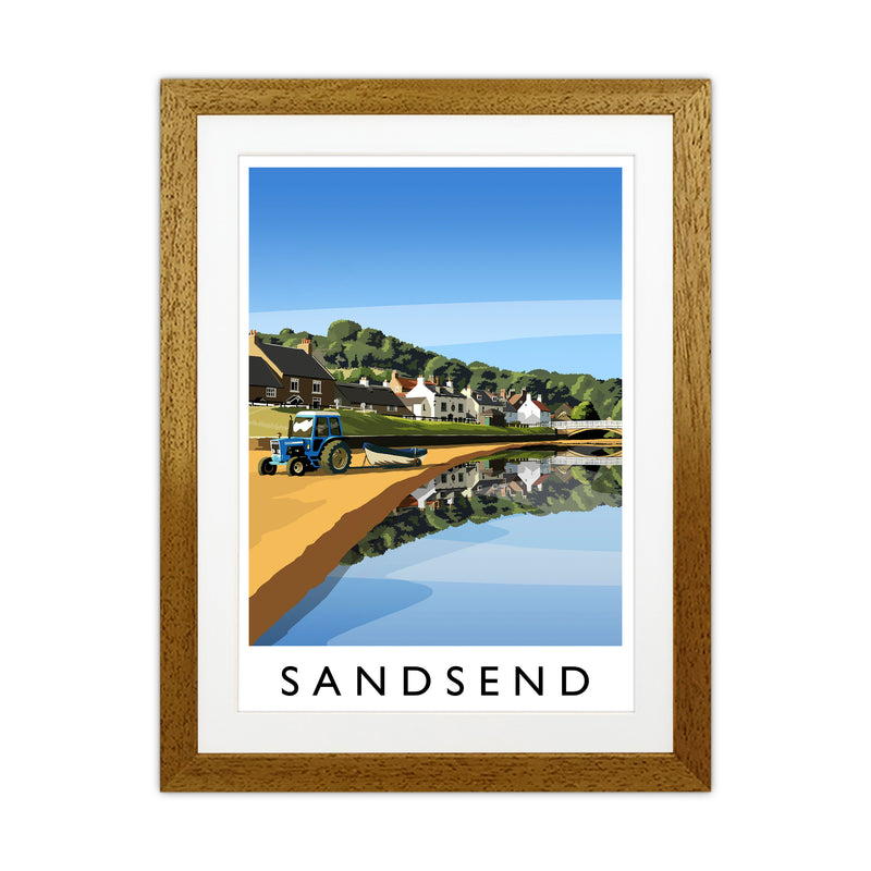 Sandsend 5 Portrait Travel Art Print by Richard O'Neill Oak Grain