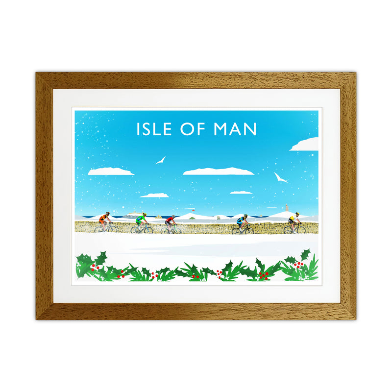 Isle Of Man (Snow) 2 Travel Art Print by Richard O'Neill Oak Grain