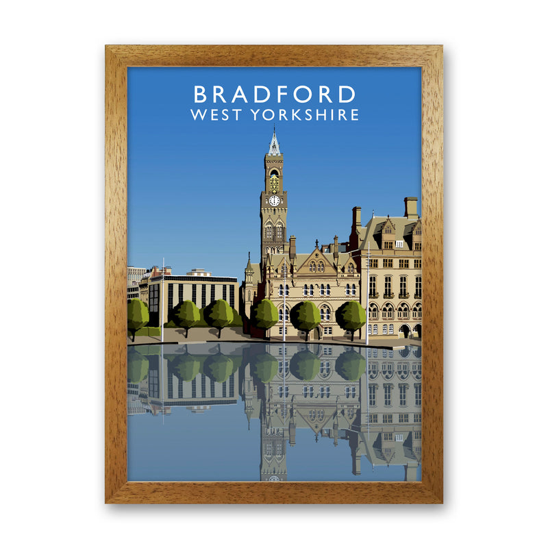 Bradford West Yorkshire Framed Digital Art Print by Richard O'Neill Oak Grain