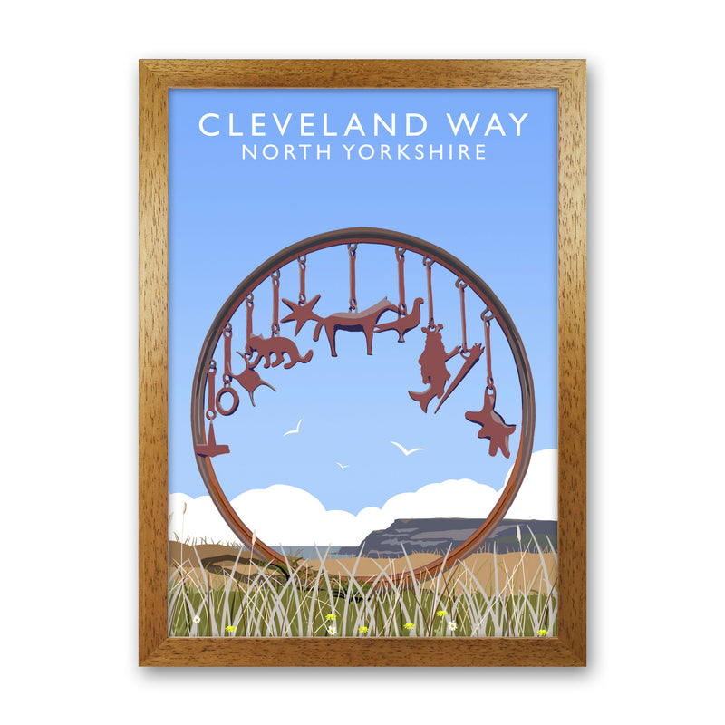Cleveland Way North Yorkshire Framed Digital Art Print by Richard O'Neill Oak Grain