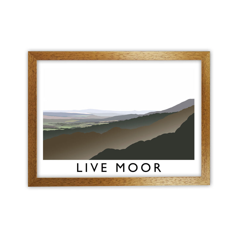Live Moor Framed Digital Art Print by Richard O'Neill Oak Grain