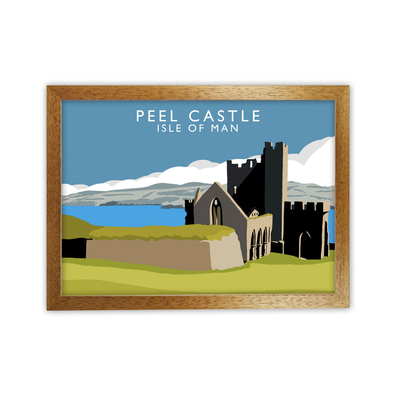 Peel Castle Isle of Man Art Print by Richard O'Neill Oak Grain