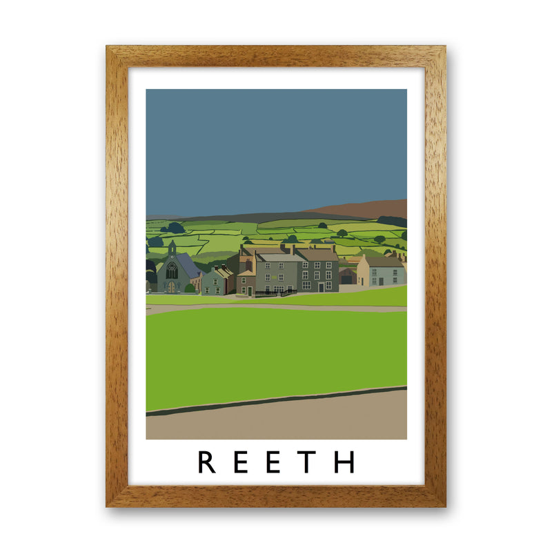 Reeth Art Print by Richard O'Neill Oak Grain