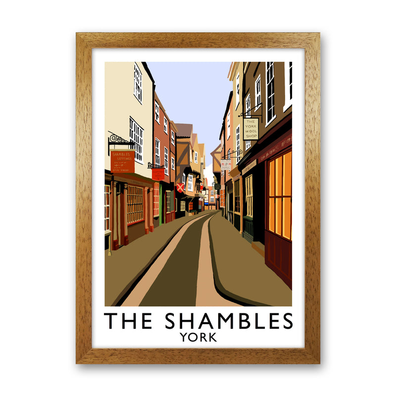 The Shambles York Framed Digital Art Print by Richard O'Neill Oak Grain