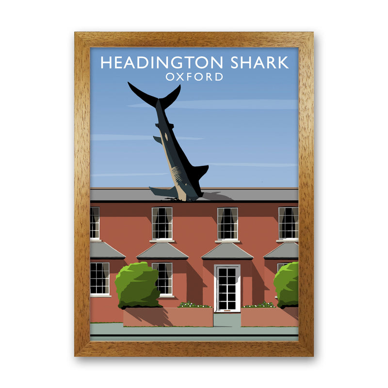 Headington Shark Oxford Framed Digital Art Print by Richard O'Neill Oak Grain