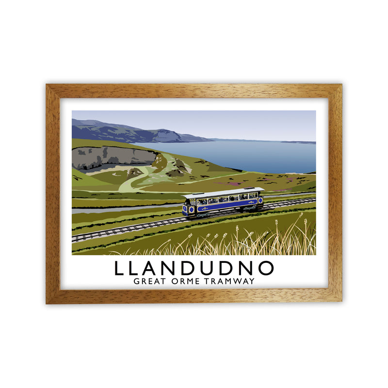 Llandudno Great Orme Tramway Digital Art Print by Richard O'Neill Oak Grain