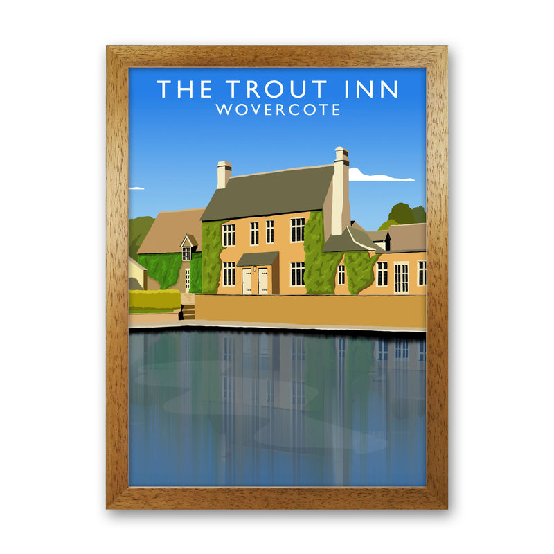 The Trout Inn Wolvercote Travel Art Print by Richard O'Neill Oak Grain