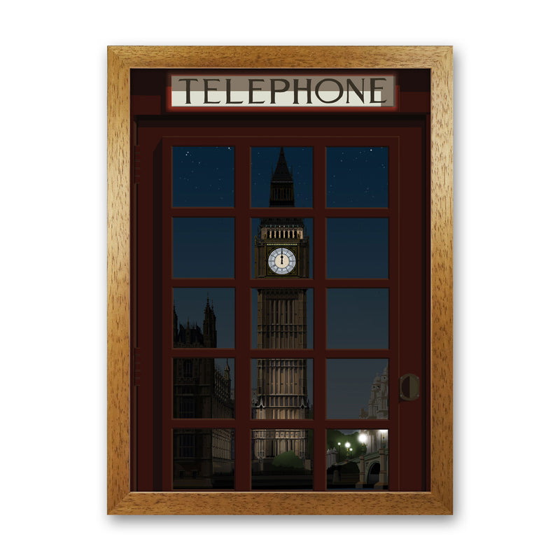 London Telephone Box 14 by Richard O'Neill Oak Grain