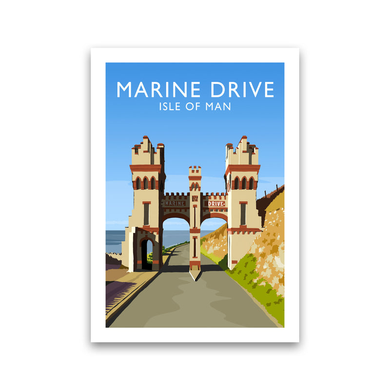 Marine Drive portrait Travel Art Print by Richard O'Neill Print Only
