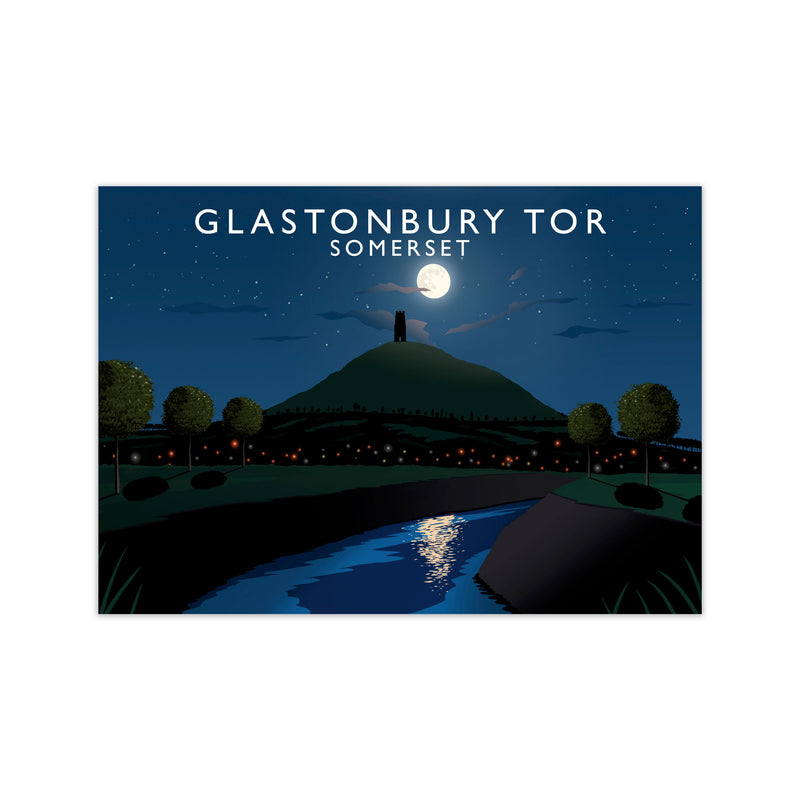 Glastonbury Tor Night by Richard O'Neill Print Only