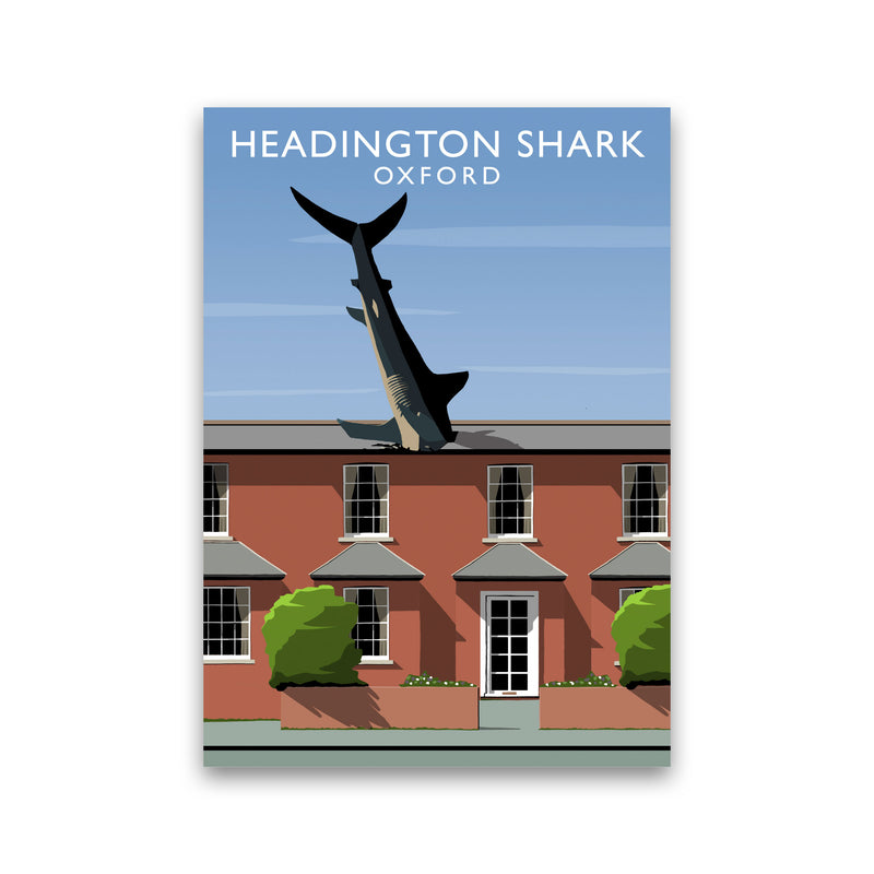 Headington Shark Oxford Framed Digital Art Print by Richard O'Neill Print Only