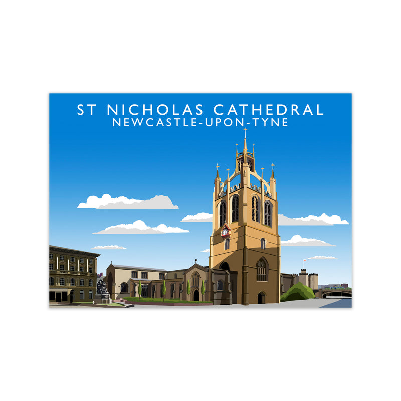 St Nicholas Cathedral Newcastle-Upon-Tyne Art Print by Richard O'Neill Print Only