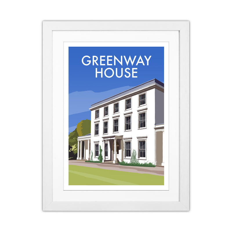 Greenway House Portrait Art Print by Richard O'Neill White Grain