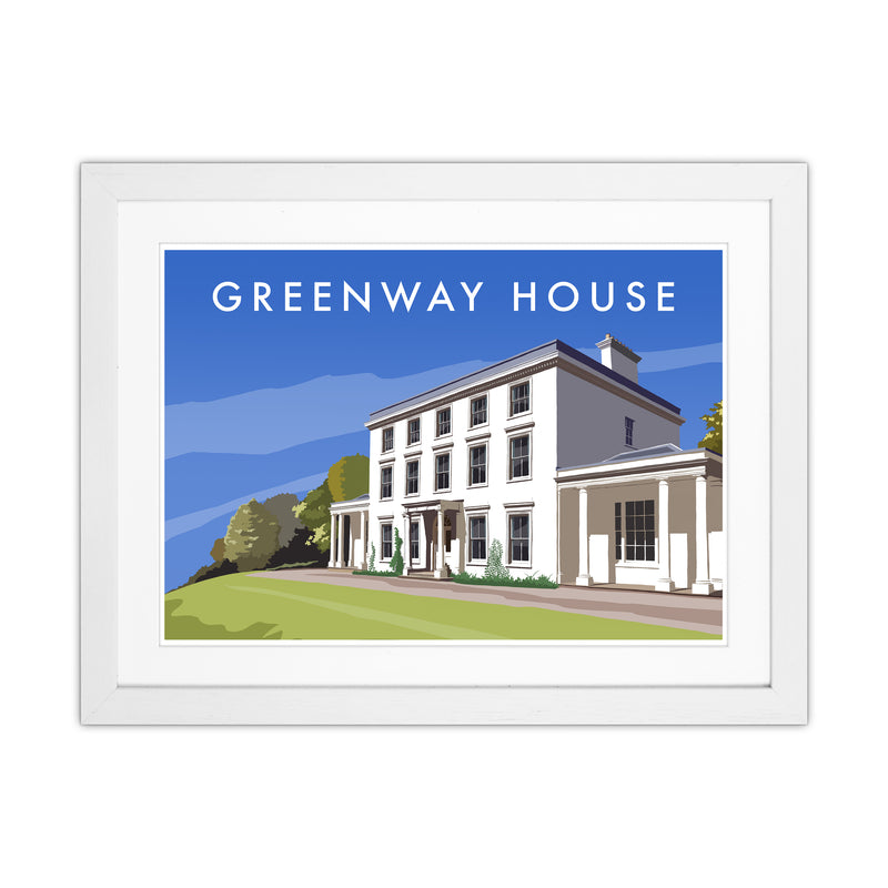 Greenway House Art Print by Richard O'Neill White Grain