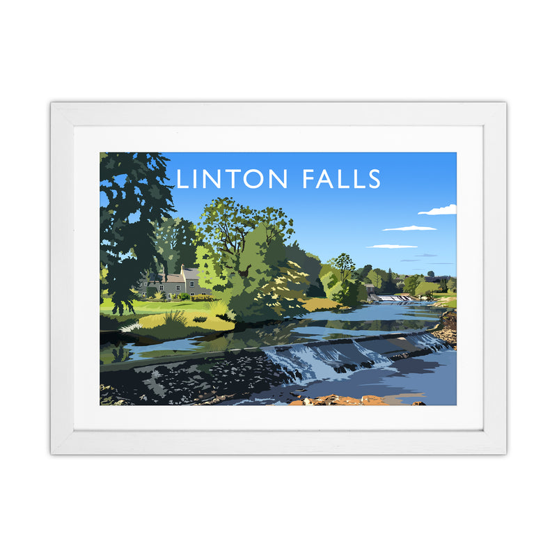 Linton Falls Travel Art Print by Richard O'Neill White Grain