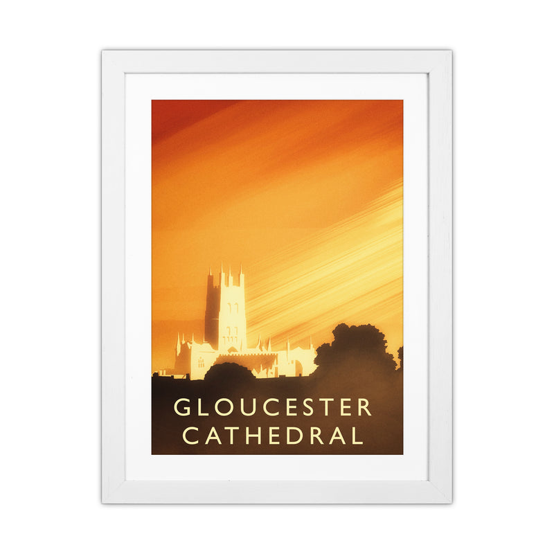 Gloucester Cathedral portrait Travel Art Print by Richard O'Neill White Grain