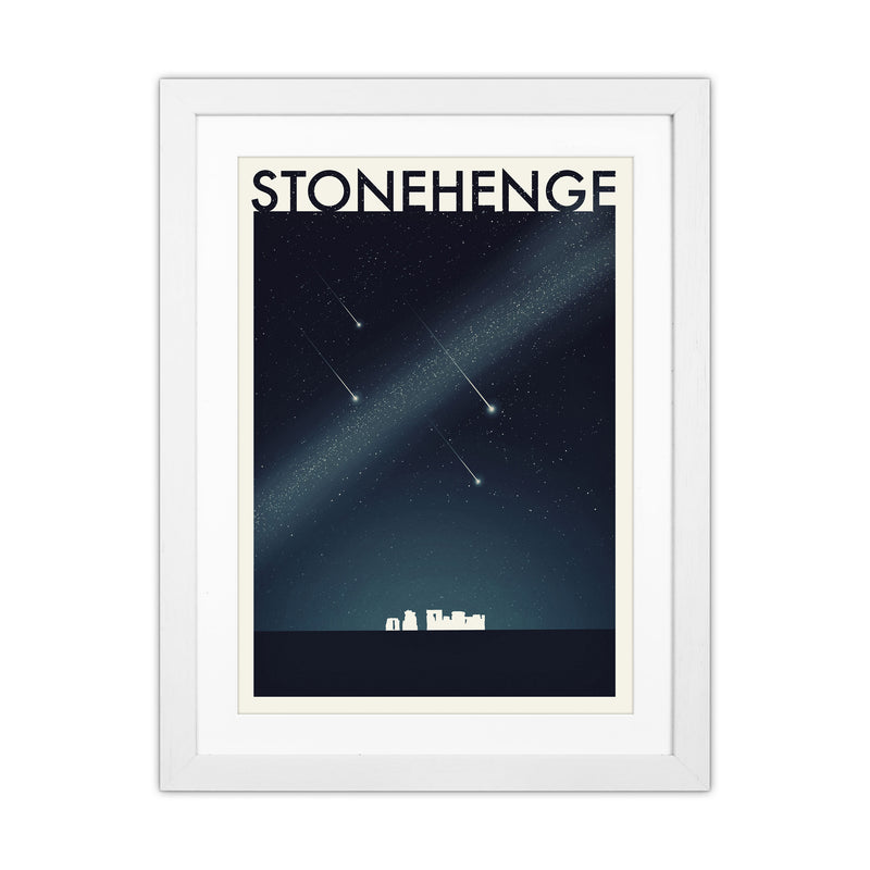 Stonehenge 2 (Night) Travel Art Print by Richard O'Neill White Grain
