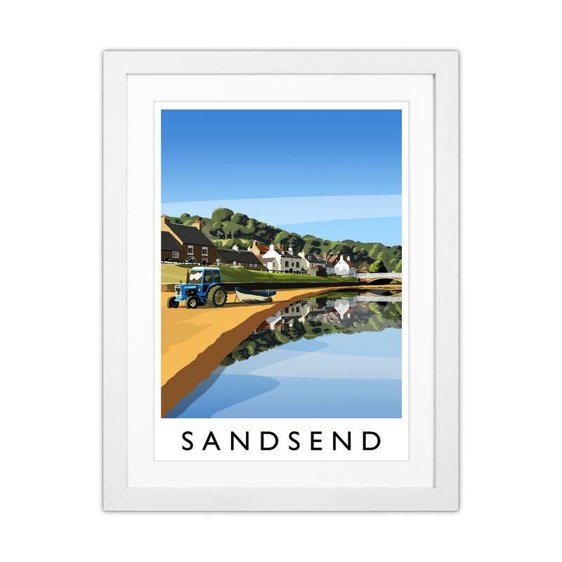Sandsend 5 Portrait Travel Art Print by Richard O'Neill White Grain
