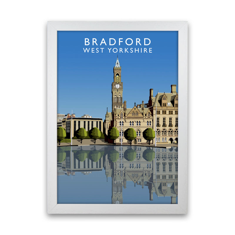 Bradford West Yorkshire Framed Digital Art Print by Richard O'Neill White Grain