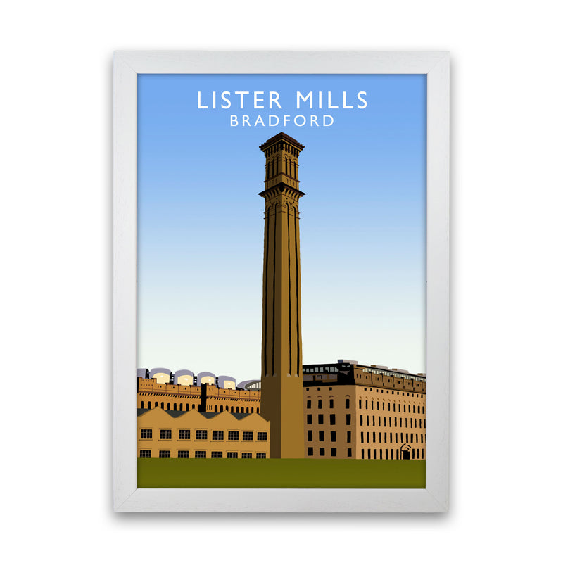 Lister Mills Bradford Art Print by Richard O'Neill White Grain