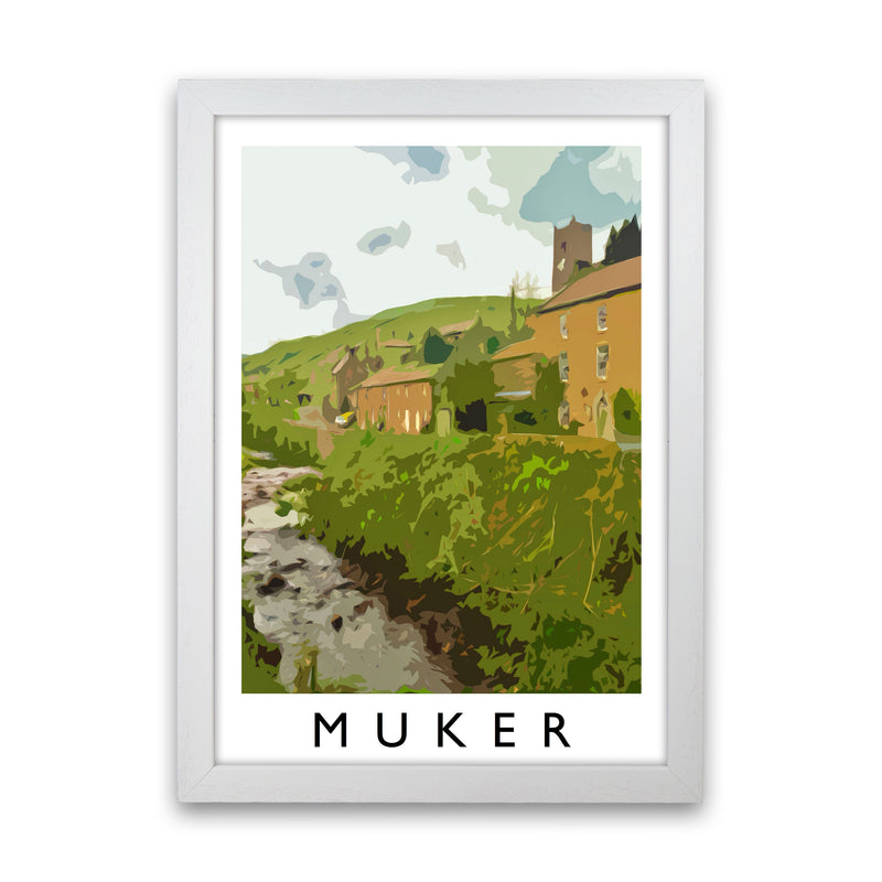 Muker Art Print by Richard O'Neill White Grain