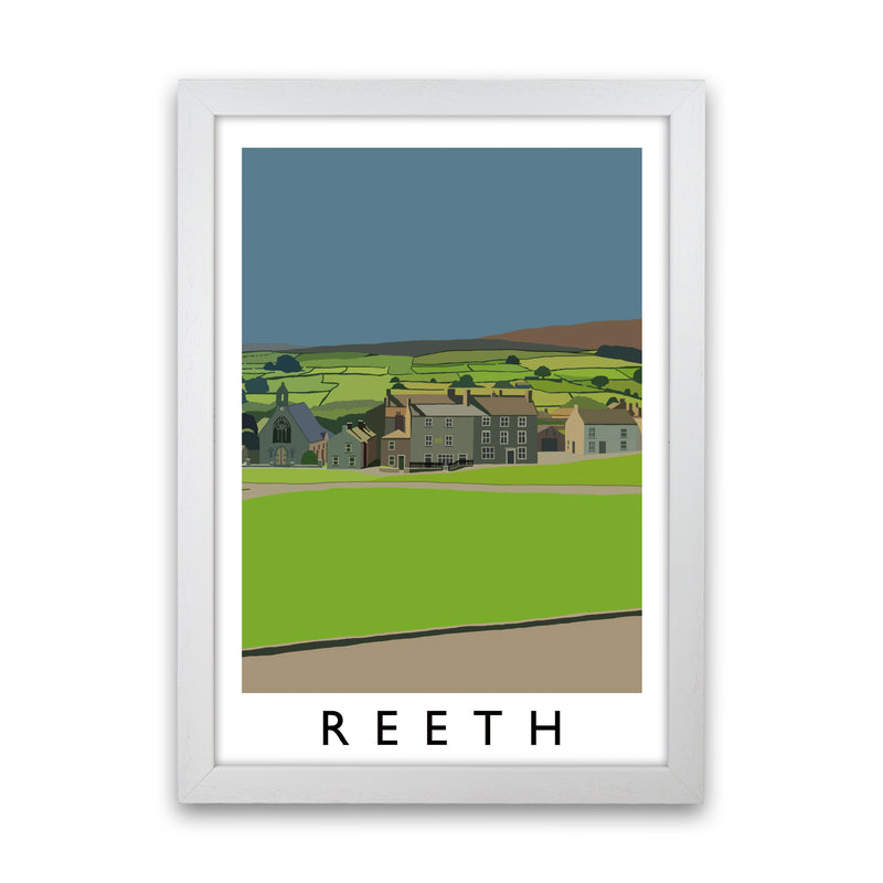 Reeth Art Print by Richard O'Neill White Grain