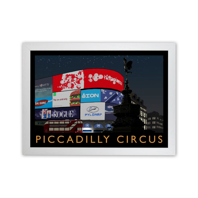 Piccadilly Circus by Richard O'Neill White Grain