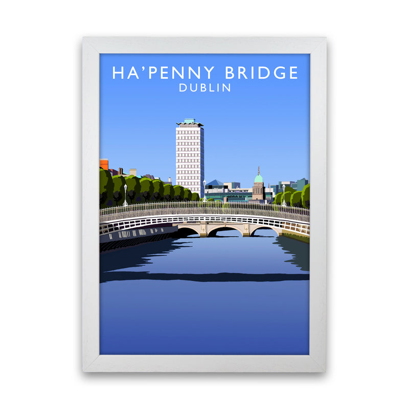 Ha'Penny Bridge by Richard O'Neill White Grain