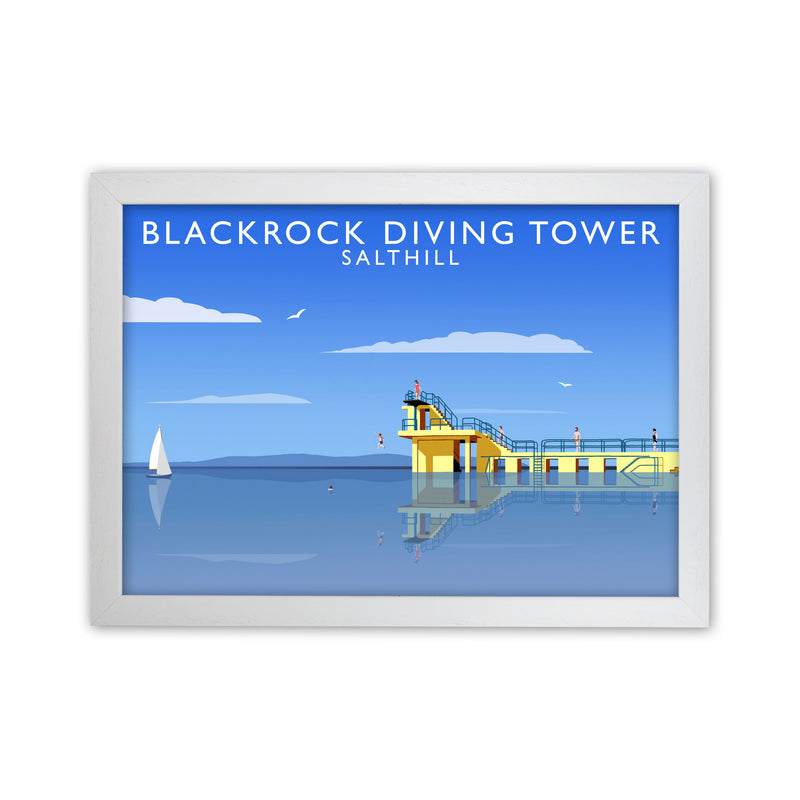Blackrock Diving Tower (Landscape) by Richard O'Neill White Grain