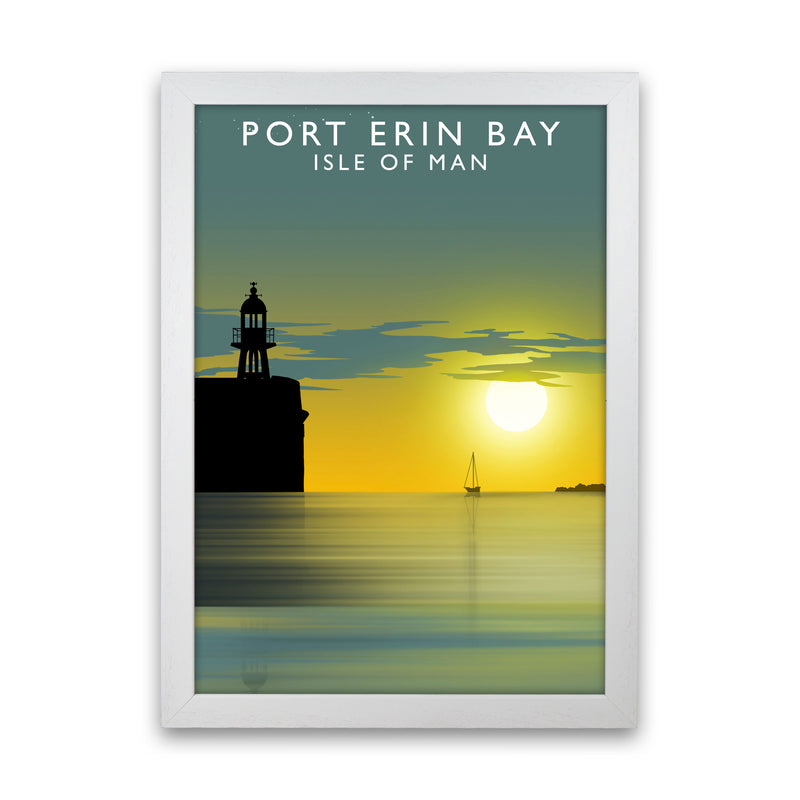 Port Erin Bay Isle of Man Art Print by Richard O'Neill White Grain