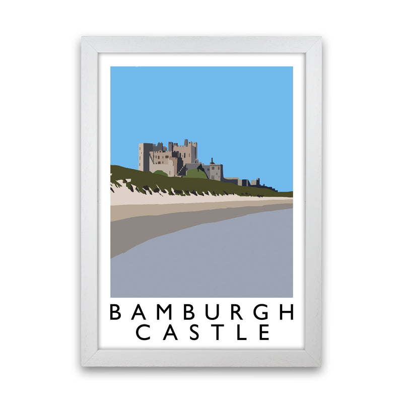 Bamburgh Castle Portrait by Richard O'Neill White Grain