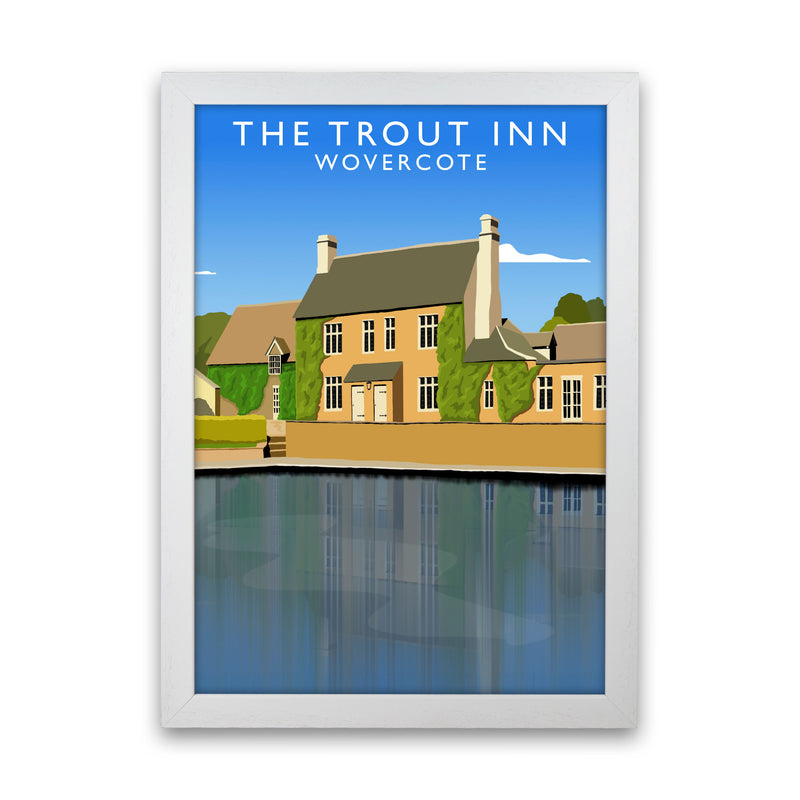 The Trout Inn Wolvercote Travel Art Print by Richard O'Neill White Grain