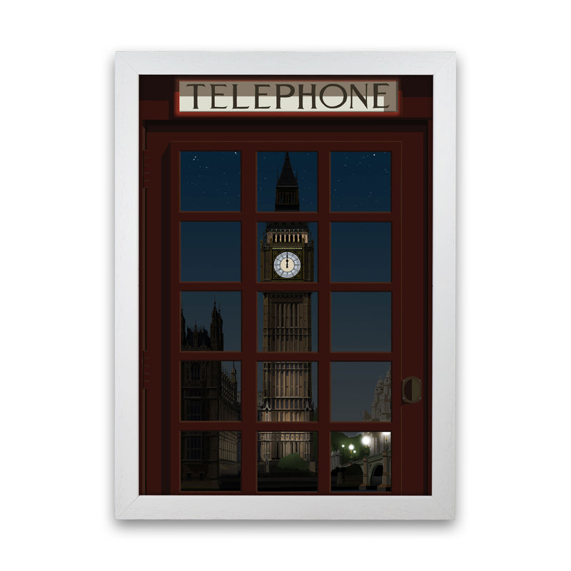 London Telephone Box 14 by Richard O'Neill White Grain