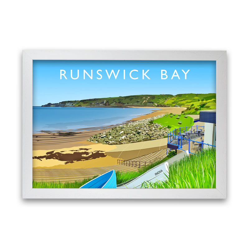 Runswick Bay 3 by Richard O'Neill White Grain