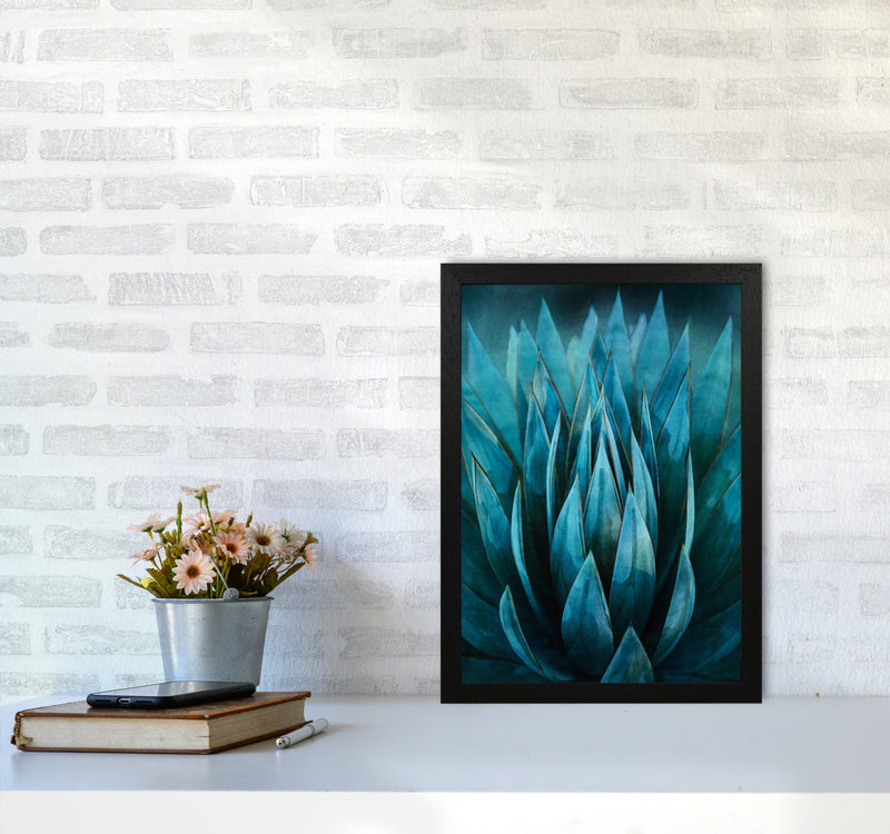 Blue Succulent Art Print by Seven Trees Design