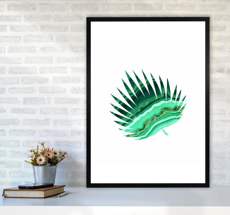 Green Marble Leaf II Art Print by Seven Trees Design A1 White Frame