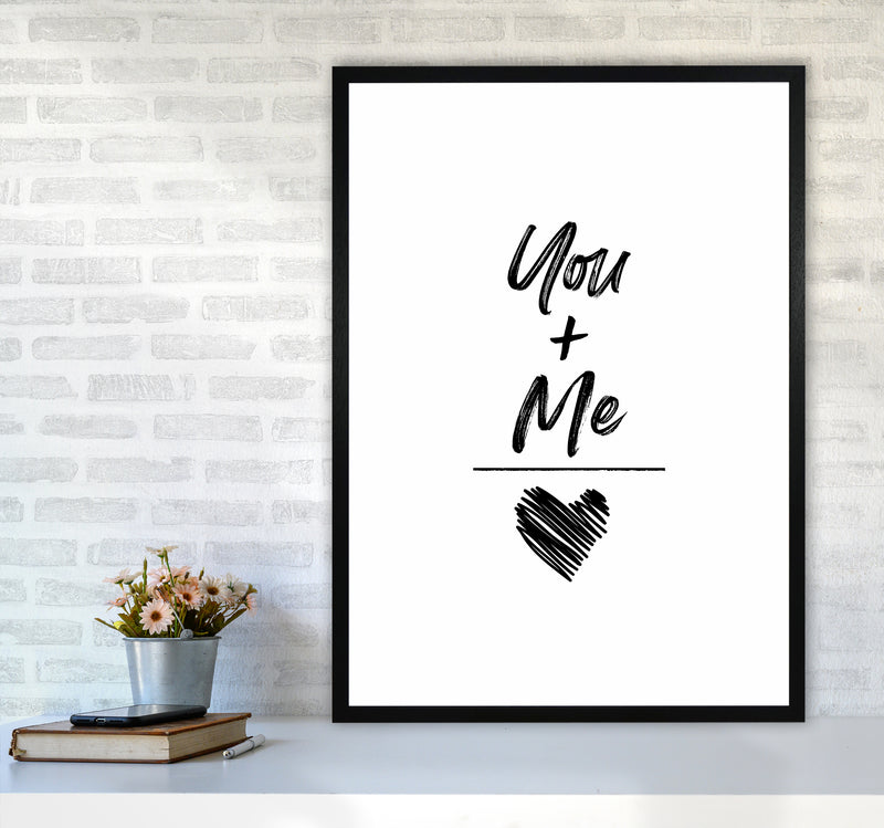 You And Me Quote Art Print by Seven Trees Design A1 White Frame