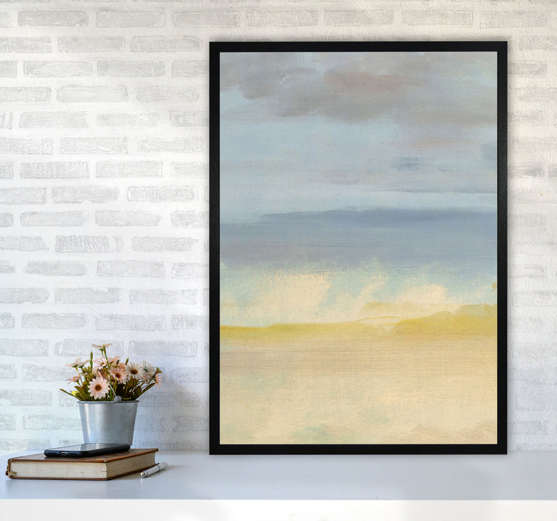 Sand, Ocean and Sky Art Print by Seven Trees Design A1 White Frame