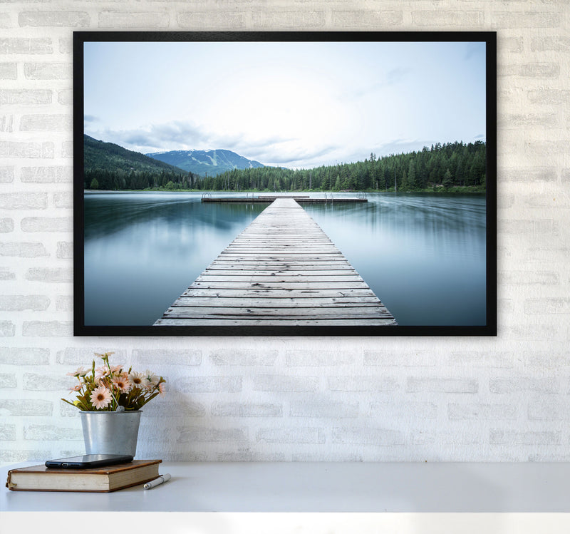 The Lake Art Print by Seven Trees Design A1 White Frame