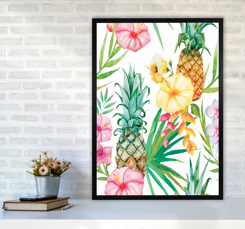 The tropical pineapples Art Print by Seven Trees Design A1 White Frame