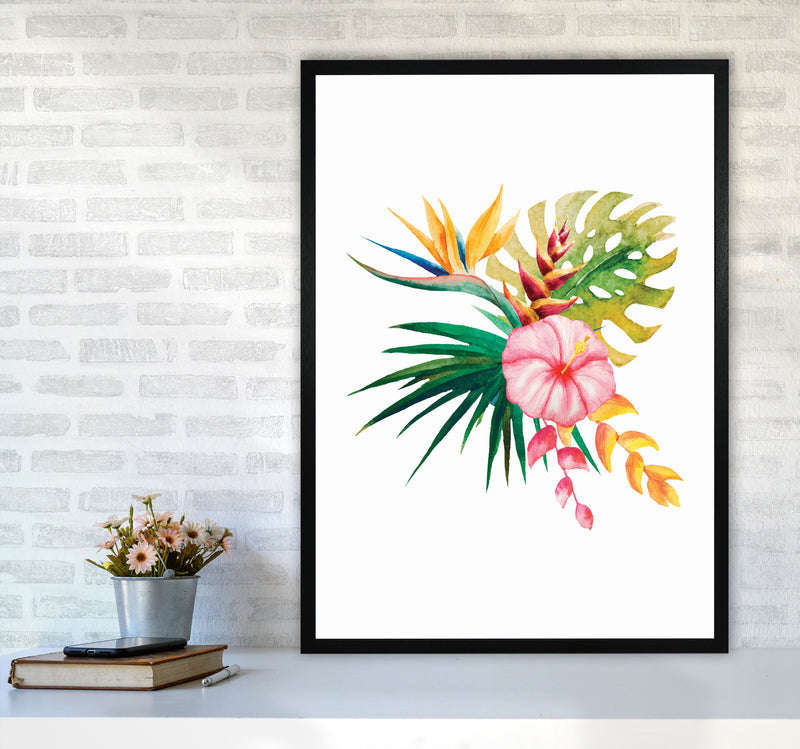 Tropical Flowers Art Print by Seven Trees Design A1 White Frame