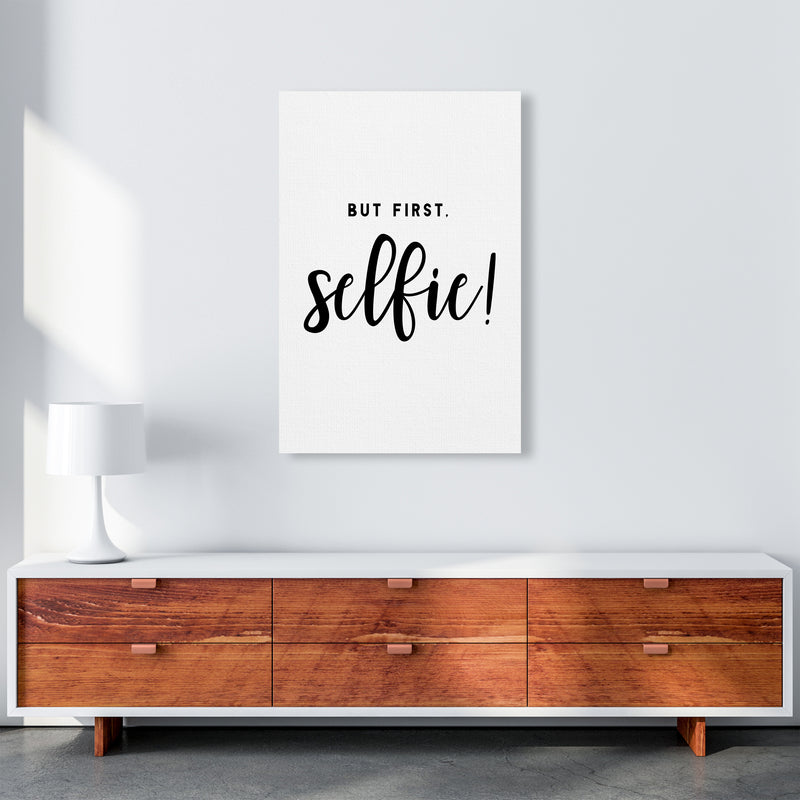 But First Selfie Quote Art Print by Seven Trees Design A1 Canvas