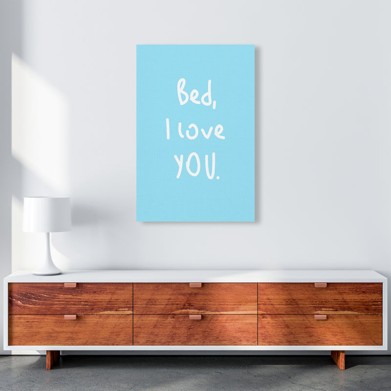 Bed I Love You Quote Art Print by Seven Trees Design A1 Canvas