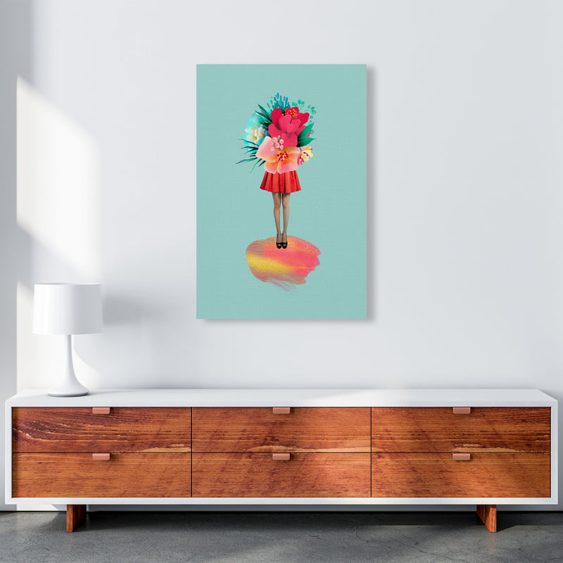 The Floral Girl Art Print by Seven Trees Design A1 Canvas