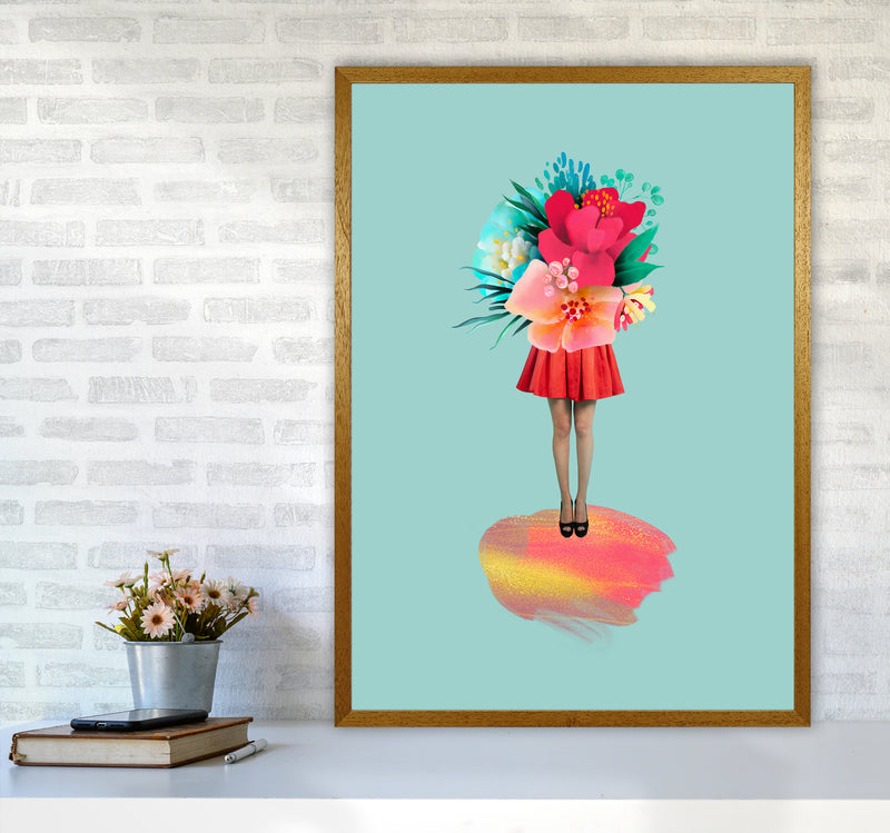 The Floral Girl Art Print by Seven Trees Design A1 Print Only