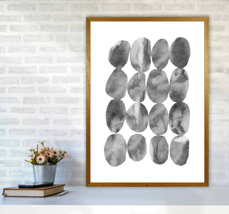 Watercolor Grey Stones Art Print by Seven Trees Design A1 Print Only